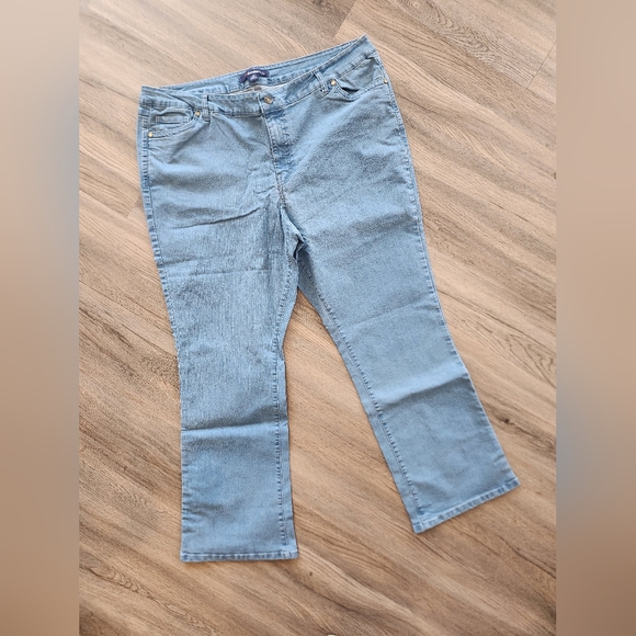 Denim 24/7 Light Stretchy Blue Jeans Plus Size Boot Cut - Picture 2 of 12